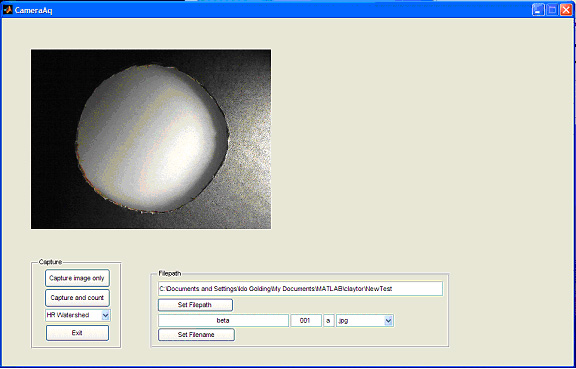 Configuration of camera properties and image acquisition