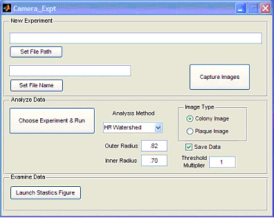 The initial program window