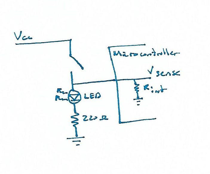 switch that pulls microcontroller pin up