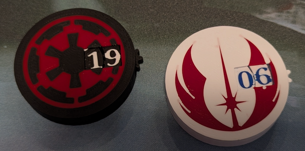 multicolor 3d printed swu high-republic life counter